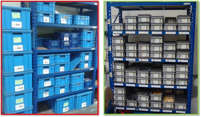 Zmiana ogranizacji regału - przed i po