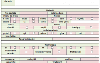 Przepływ inormacji - formularz