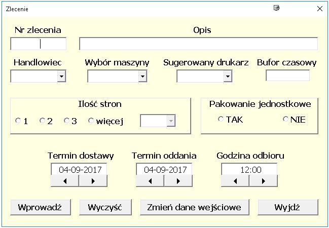 Harmonogram planowania produkcji