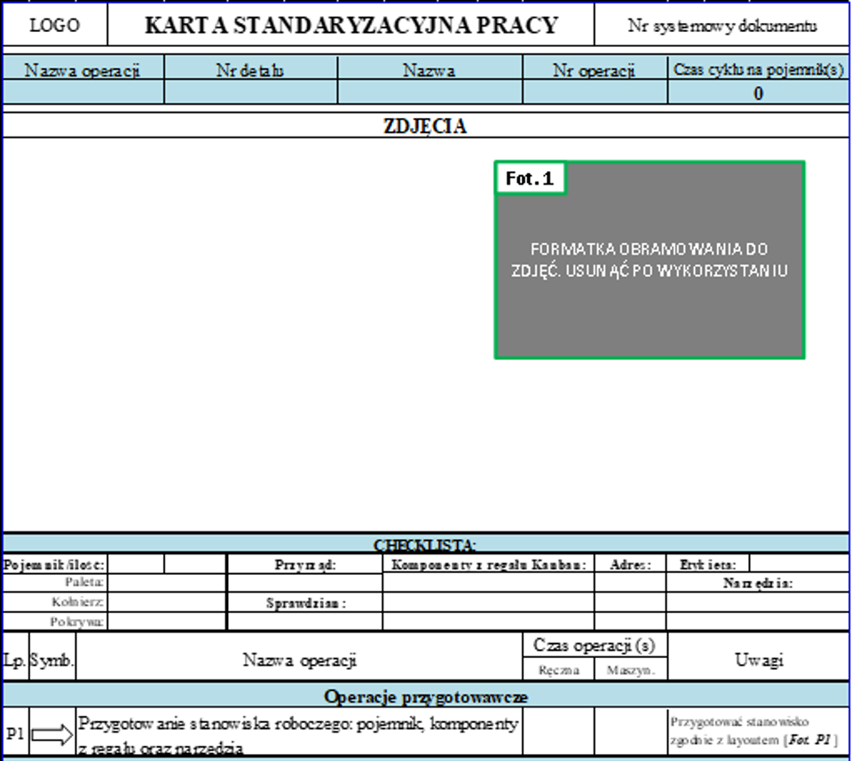 Karta standaryzacyjna pracy 1
