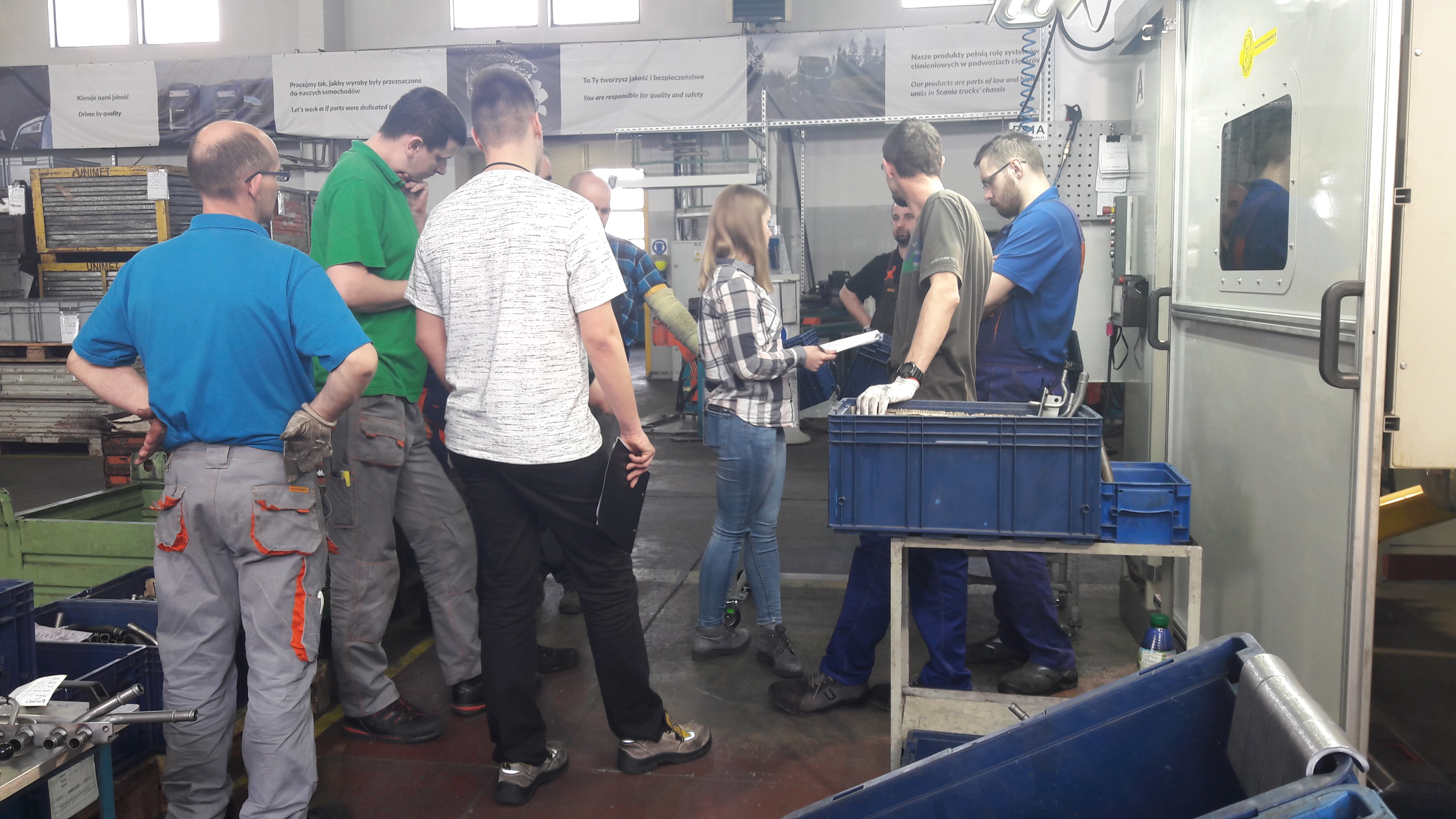 Zespół podczas warsztatów 5S