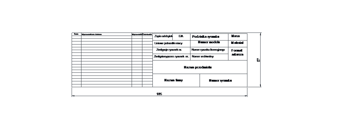 Tabelka – rysunek techniczny Tabelka - rysunek techniczny