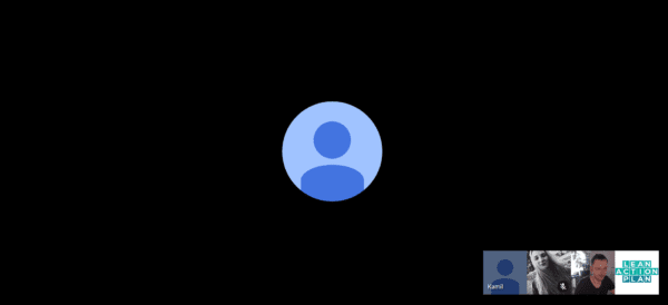 Homeoffice, Współpraca zdalna - hangouts (ekran)