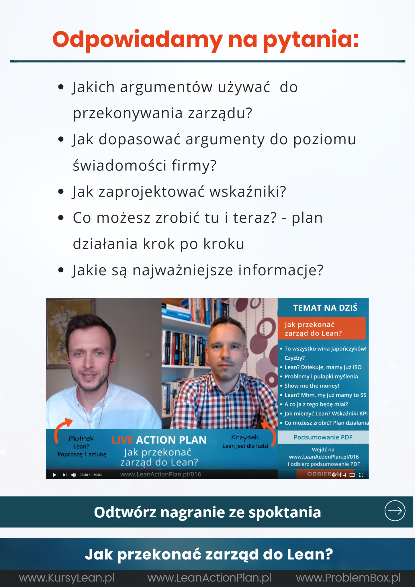 Jak przekonać zarząd do Lean – Podsumowanie2 Jak przekonać zarząd do Lean - Podsumowanie2