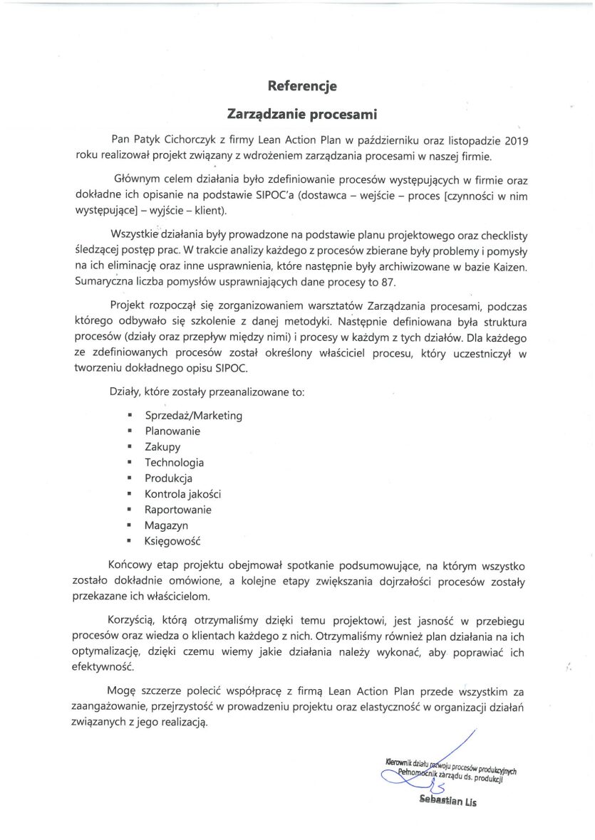 Retail Robotics - Zarządzanie procesami - referencje