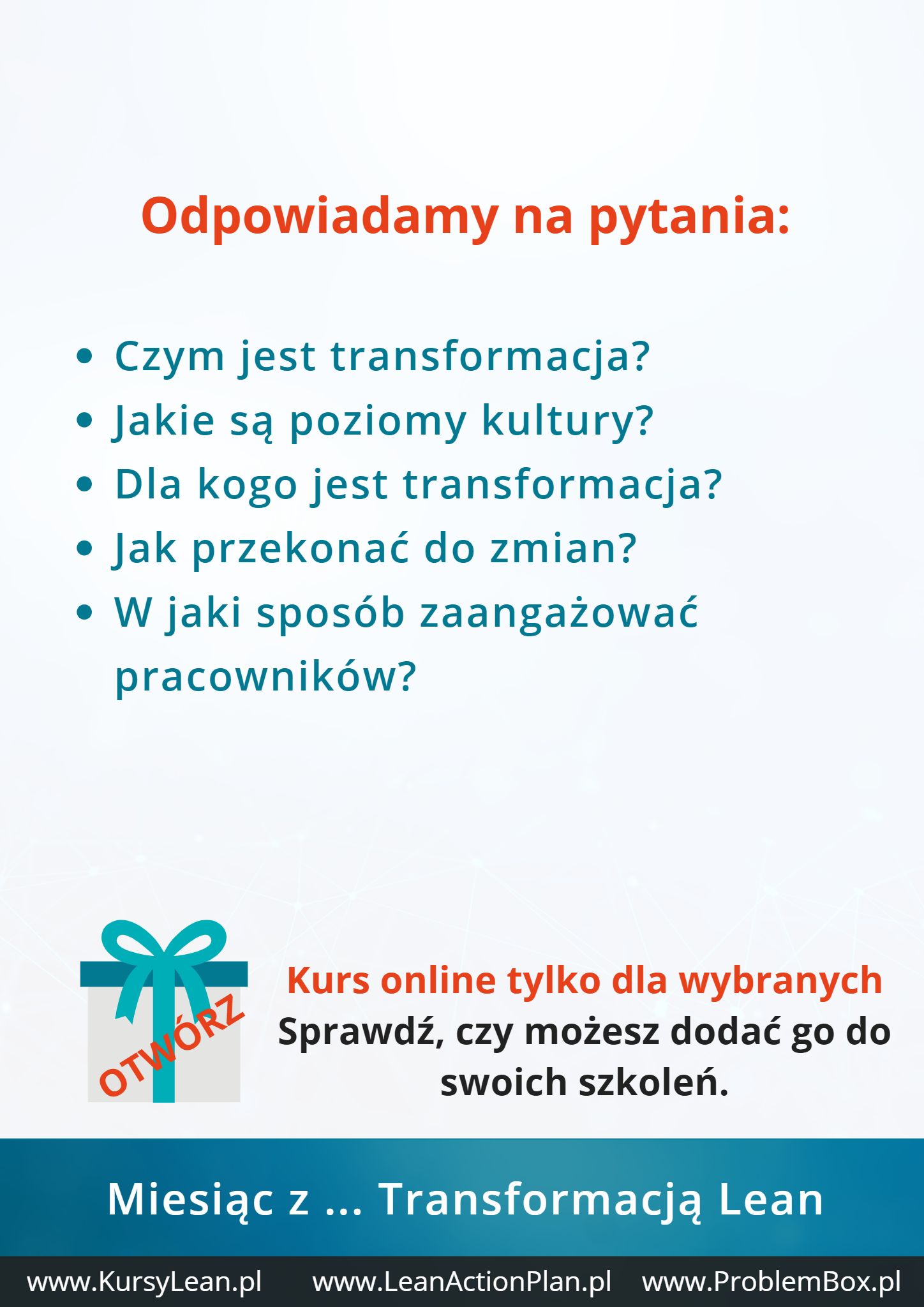 Transformacja Lean – podsumowanie2 Transformacja Lean - podsumowanie2