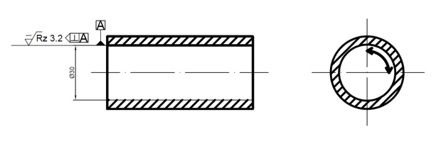 Wskaznik kierunku profilu chropowatosci Symbole wskaźnika kierunku profilu chropowatości