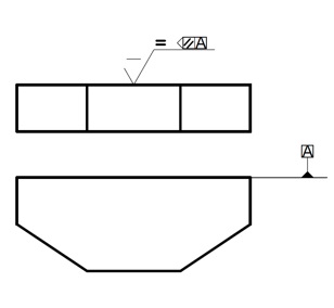 Znaki ukazujace kierunek chropowatosci powierzchni Oznaczenie ze znakiem ukazującym kierunek chropowatości powierzchni