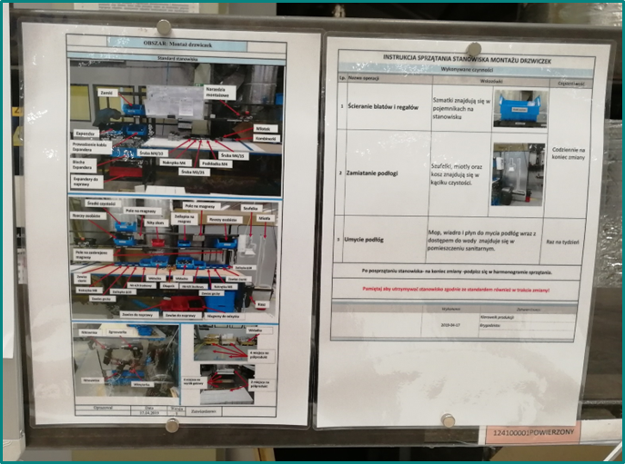 Instrukcja pracy standaryzowanej z zastosowaniem metody 5S