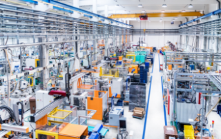 rozmieszczenie maszyn na hali produkcyjnej